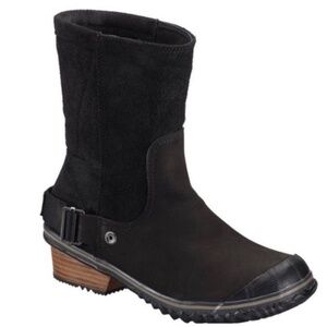 SOREL Slimpack Short Suede Boots Women’s 8.5 Black